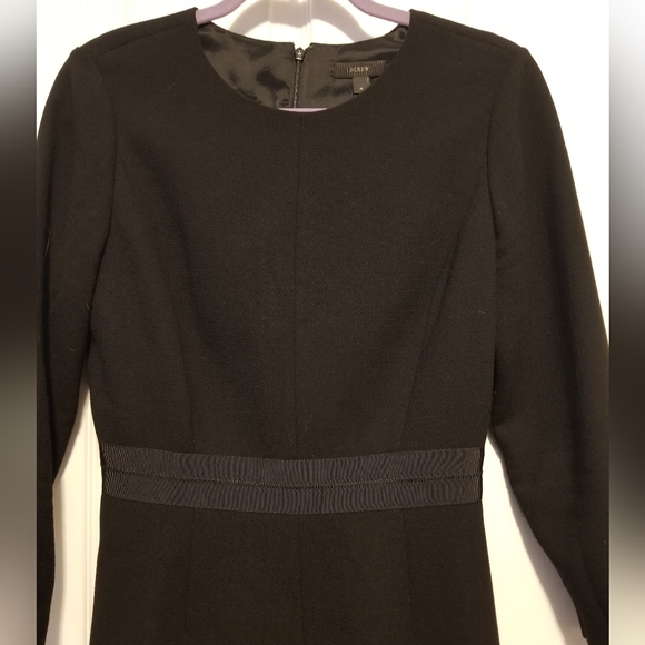 J.Crew Double Faced Wool Crepe Dress in Black Size 4 Color Black - Picture 9 of 15